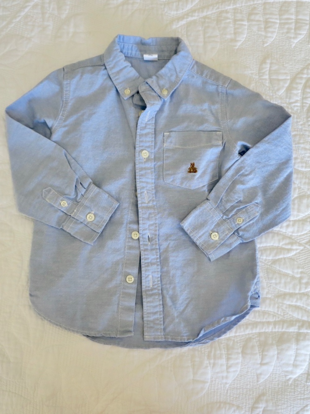 Baby Gap Light Blue Button-Down Collared Long Sleeve Shirt Size 4T